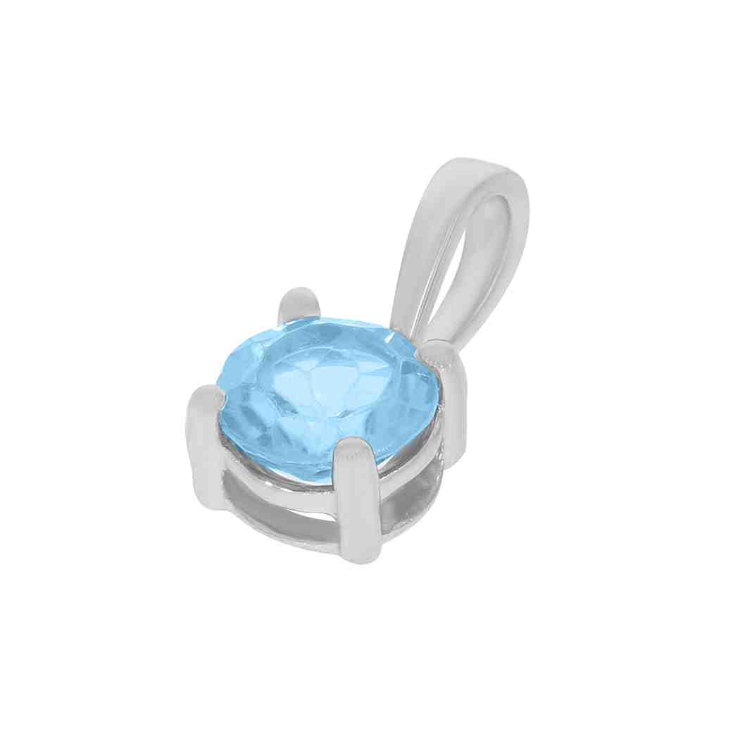 Blue Topaz Gemstone Pendant PD31344A BLUE TOPAZ